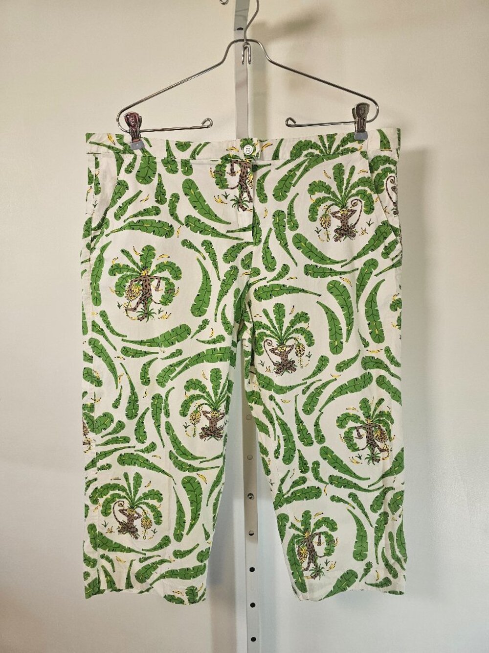 Vintage Govango Pants Monkey Banana Beach Crop Tropical Summer 14